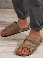 Adjustable Buckle Slip-On Mules