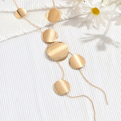 Geometric Long Tassel Necklace