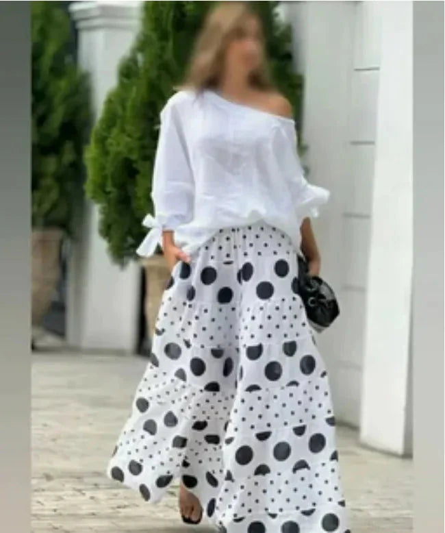 Loose Polka Dot Suit
