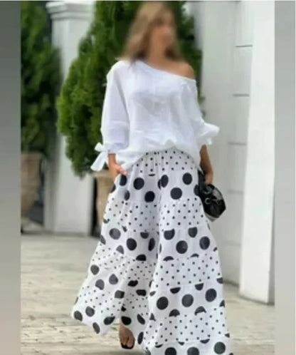 Loose Polka Dot Suit
