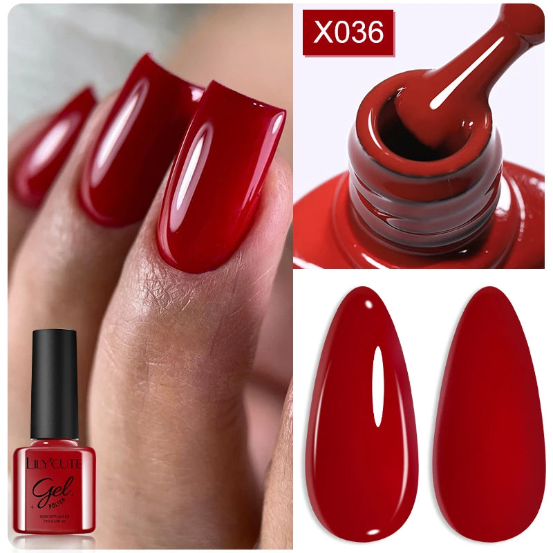 LILYCUTE Dark Red Caramel Gel