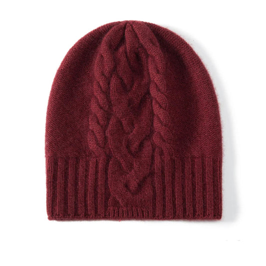 Twisted Flower Cashmere Beanie