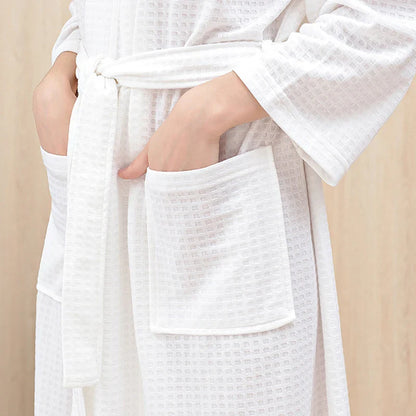 Long Unisex Waffle Bathrobe