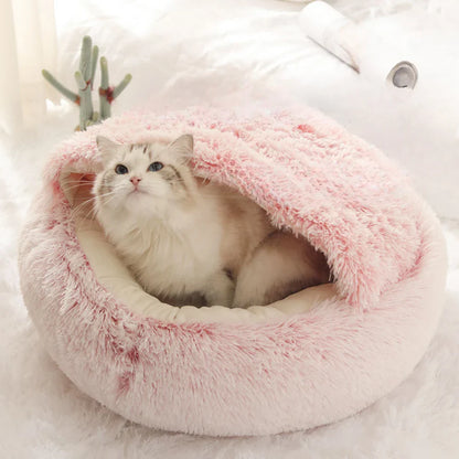 Warm Plush Cat Bed