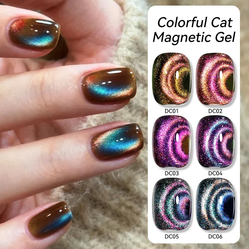 LILYCUTE Colorful Cat Magnetic Nail