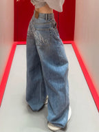 Gradient Wide-Leg Streetwear Jeans