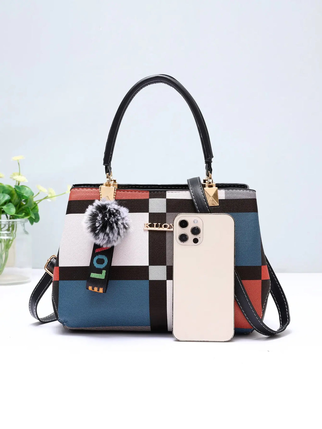 Luxury Grid Shoulder Bag