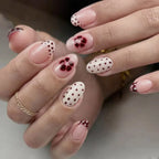 Blue Press Nails Polka Dot