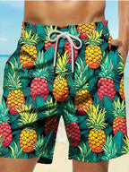 Pineapple 3D Print Swim Trunks