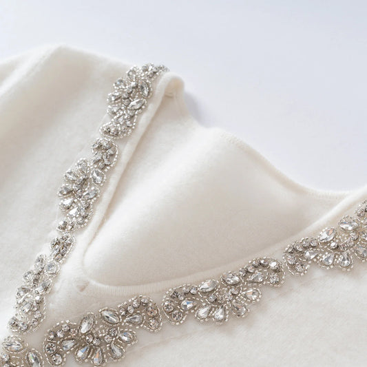 Cashmere Diamond V-Neck Sweater