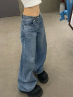 Gradient Wide-Leg Streetwear Jeans