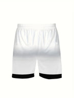 Striped Letter Sports Shorts Set