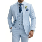 Three-Piece Double-Breasted Formal Tuxedo