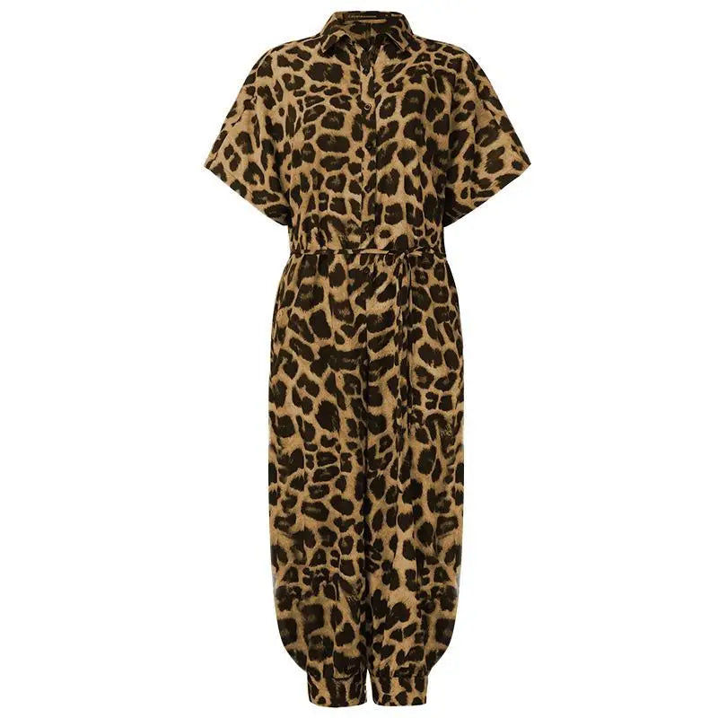 High Waist Short Sleeve Jumpsuit