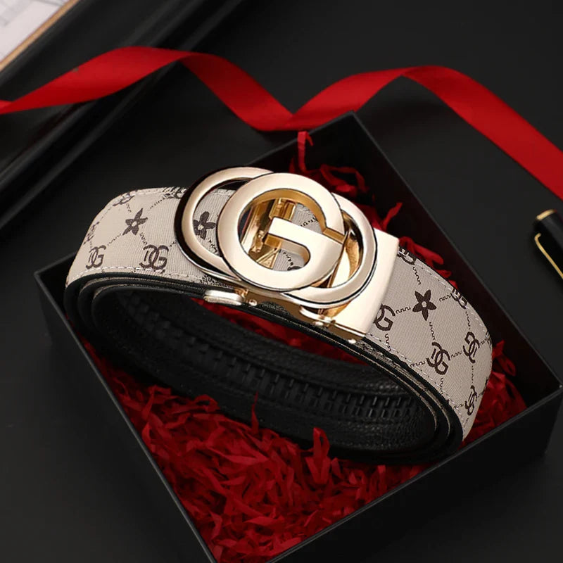 Men’s Automatic Buckle Leather Belt