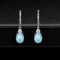 Larimar Silver Drop Earrings