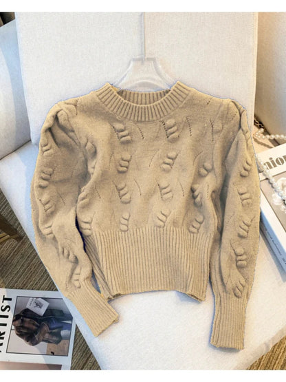 2026 New Winter Rib Knit Crop Sweater