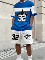 Letter Stripe Print Streetwear Set