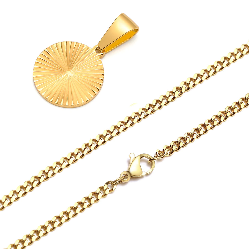 Mprainbow Sunburst Charm Necklace