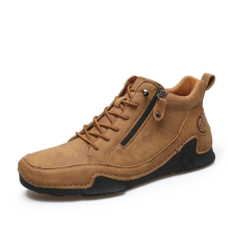 Handmade Leather Ankle Winter Boots