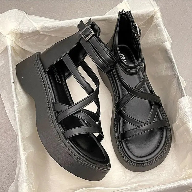 Women Graffiti Ankle Strap Sandals