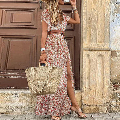 Bohemian Floral Summer Maxi Dress