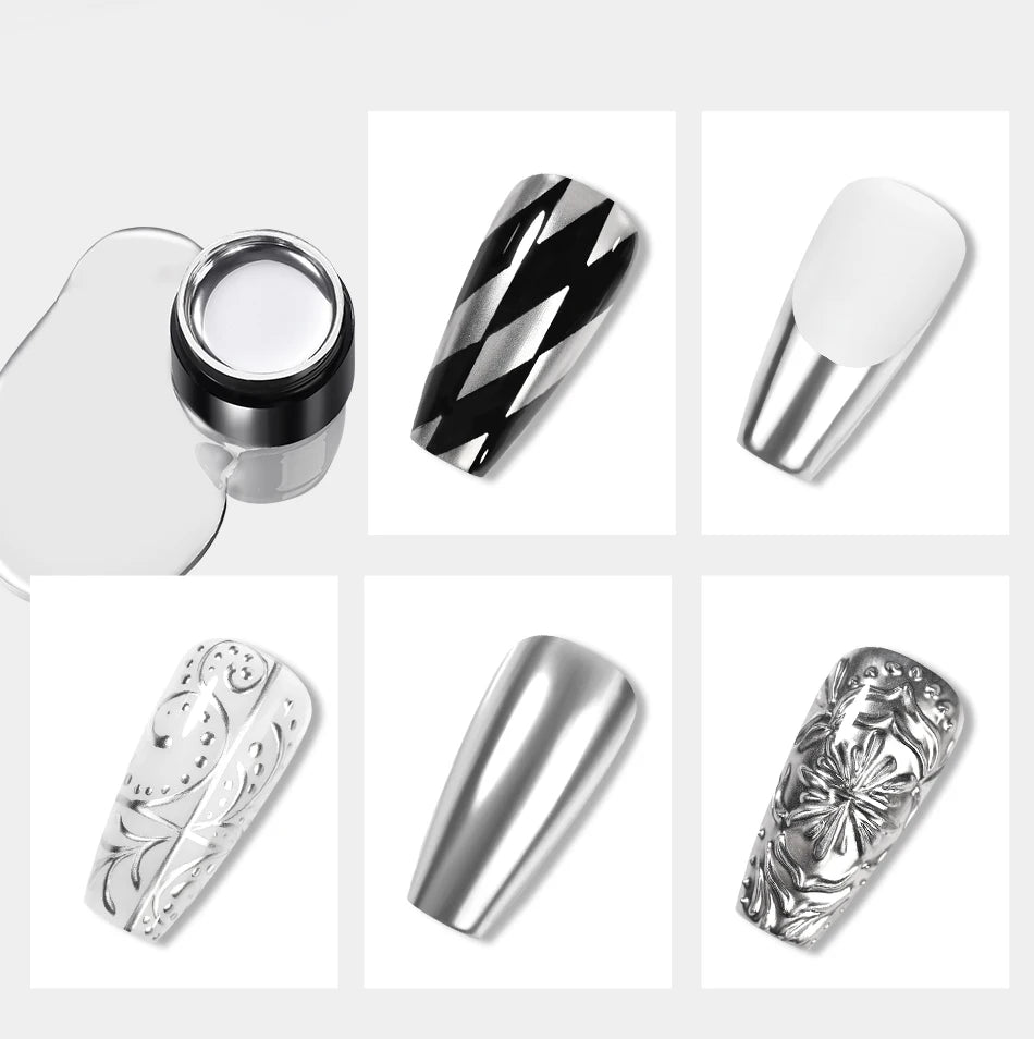 BORN PRETTY Silver Metal Effect
