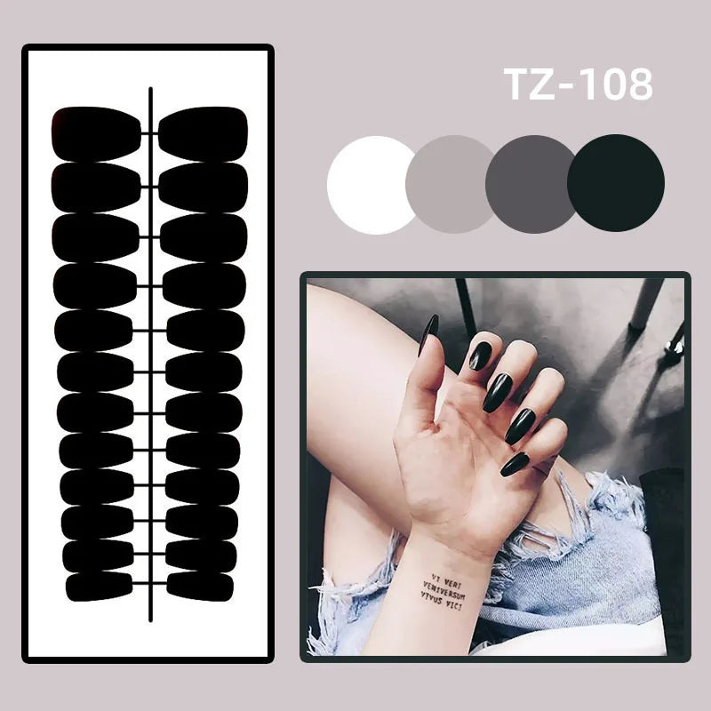 Blue Press Nails Polka Dot