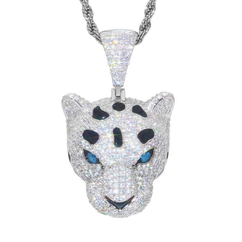 Moissanite Leopard Pendant Necklace