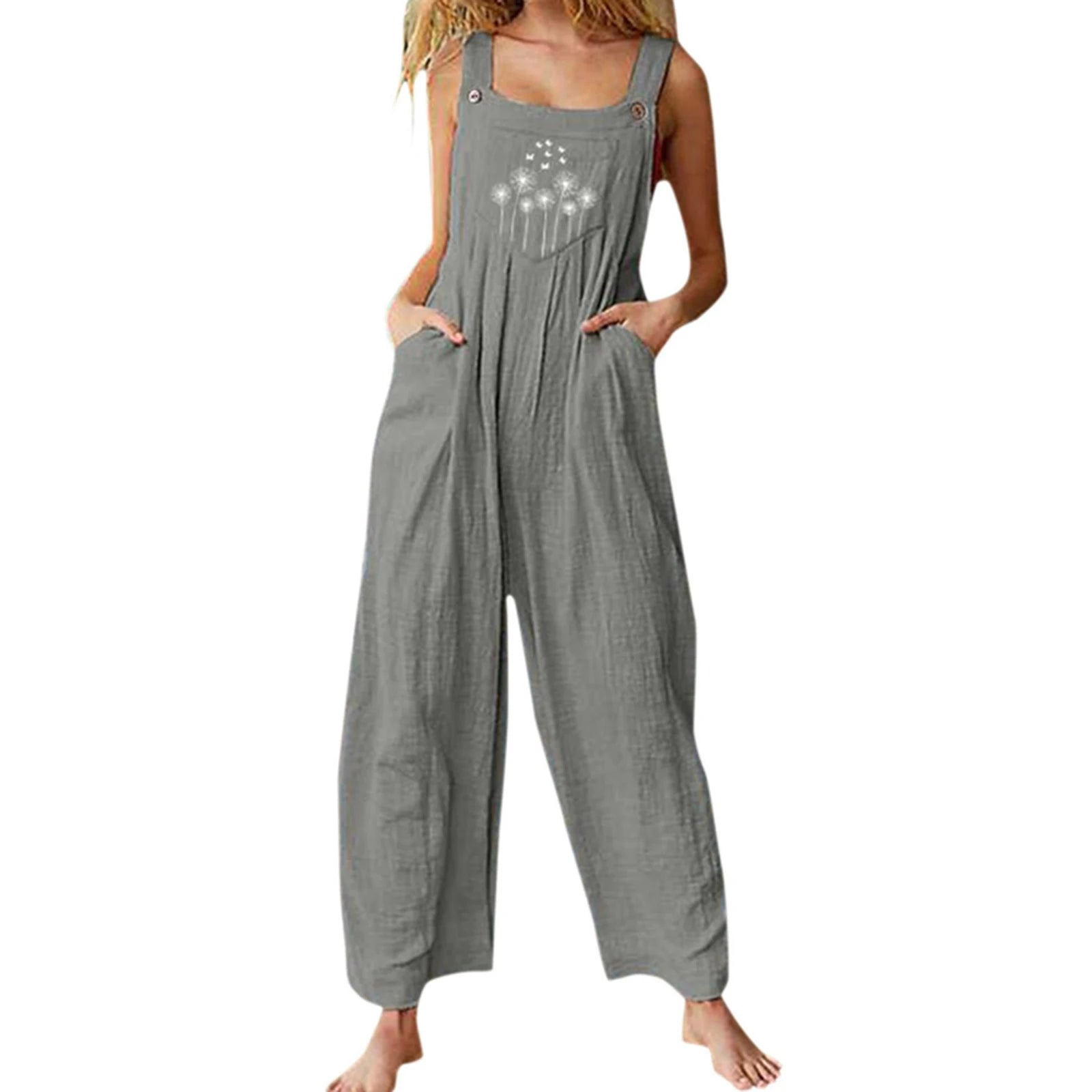Floral Square Jumpsuit