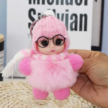 Cute Fluffy Doll Keychain