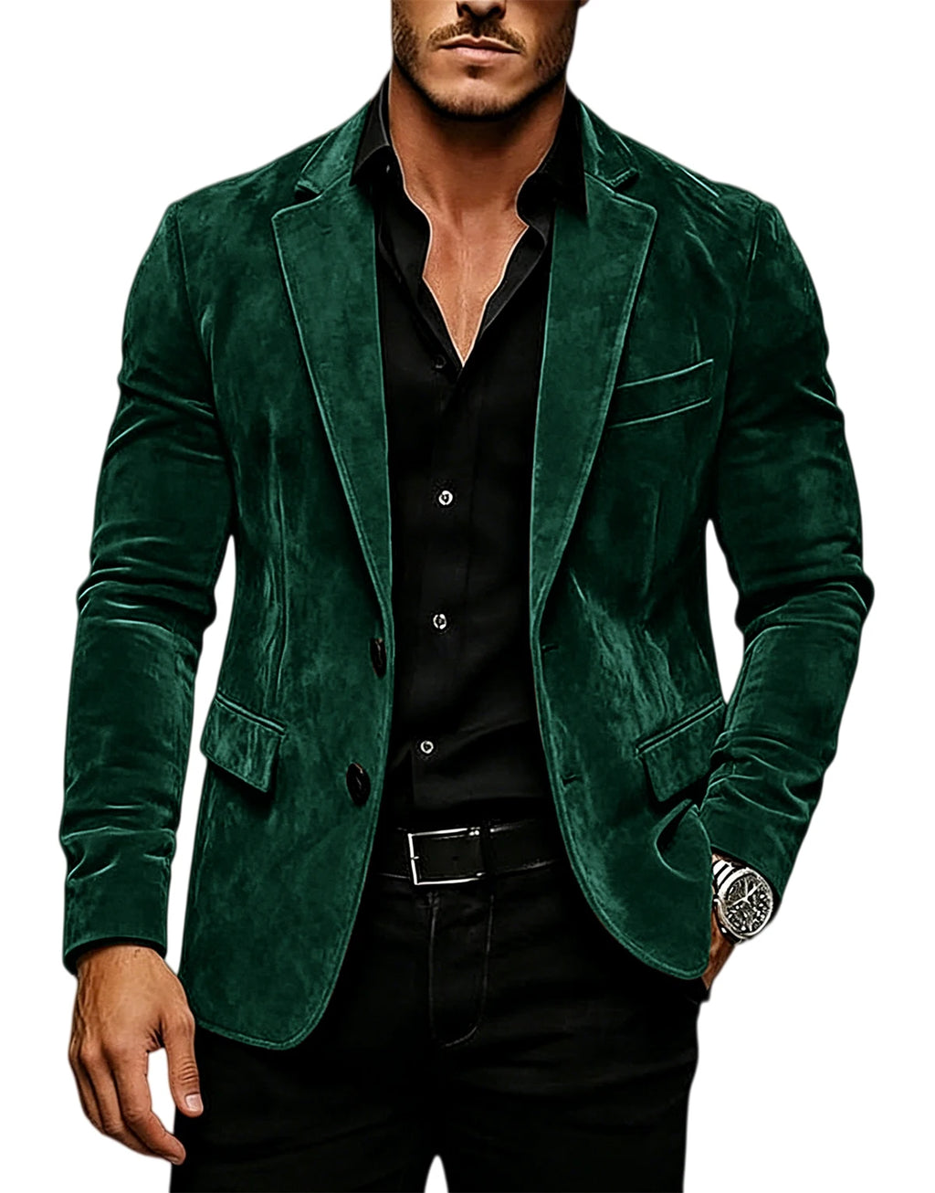 Suede Texture Notch-Lapel Sport Coat