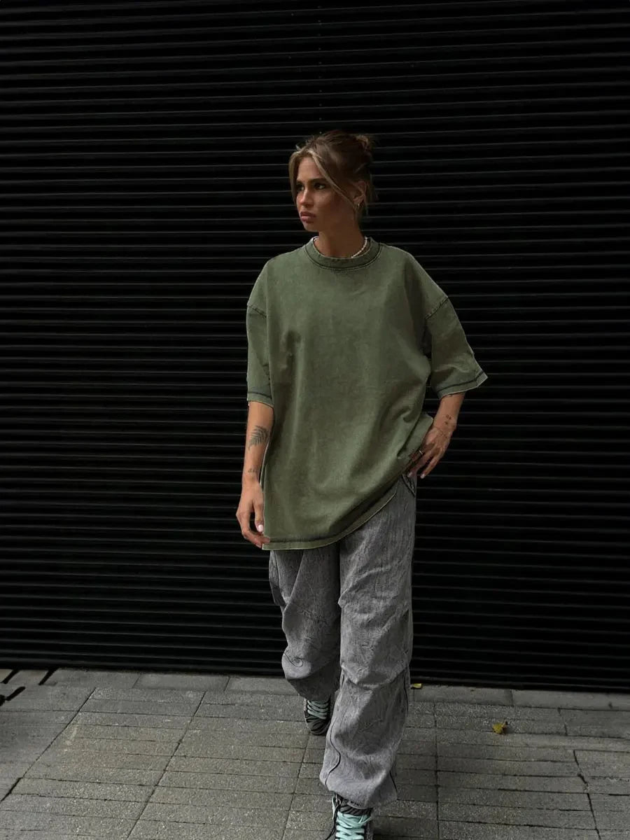 Washed Cotton Oversized T-Shirt