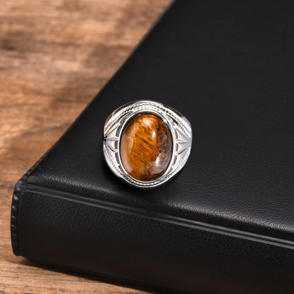 Mprainbow Tiger Eye Ring