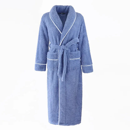 2025 Autumn & Winter Thick Flannel Bathrobe