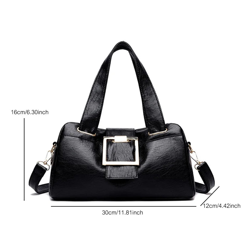 Elegant PU Boston Bag