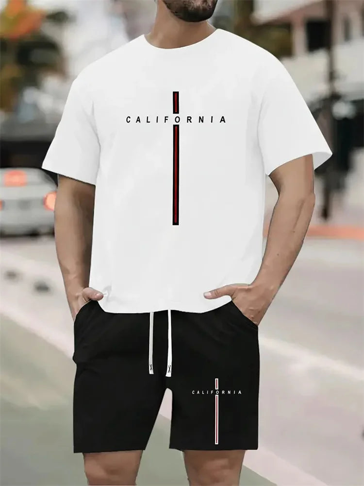 Letters Print Hip-Hop Sports Suit