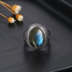Intgem Labradorite Moonstone Ring