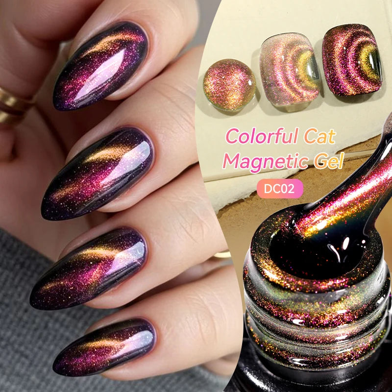 LILYCUTE Colorful Cat Magnetic Nail