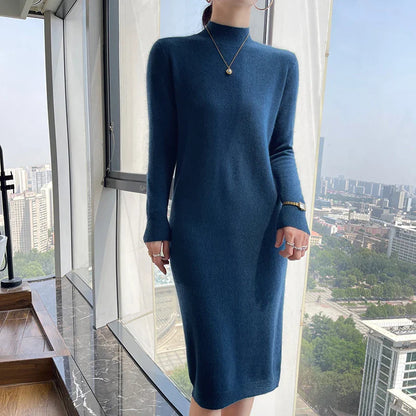 Pure Wool Knit Sweater Dress
