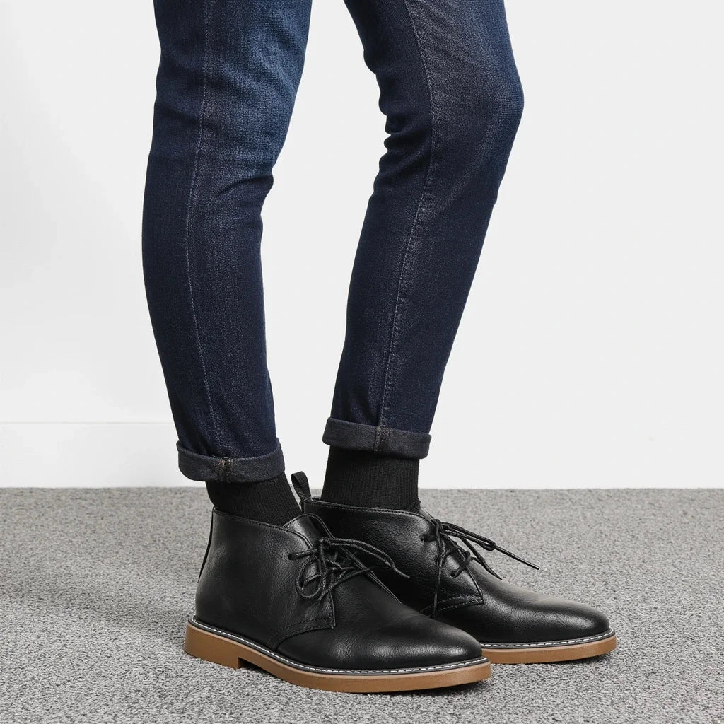 Simple PU Desert Boots
