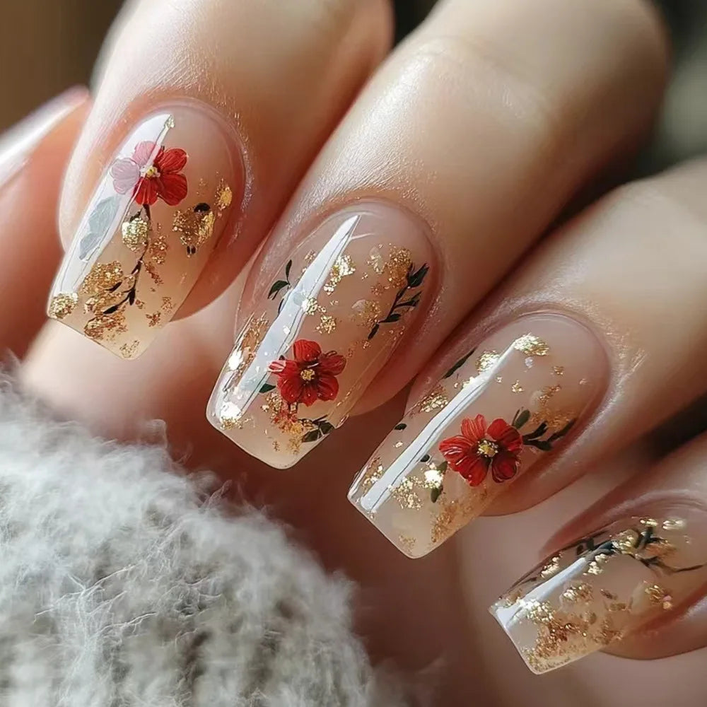 set Medium long fake nails