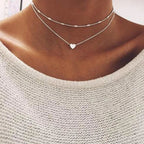 Pearl Heart Choker Necklace