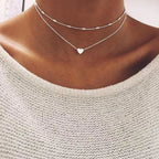 Pearl Heart Choker Necklace