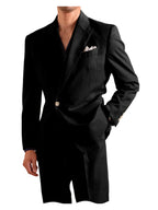 Linen Peak-Lapel One-Button Suit Set