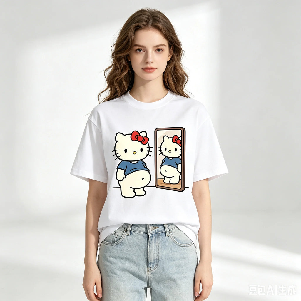 Kawaii Character Graphic Print T-Shirt