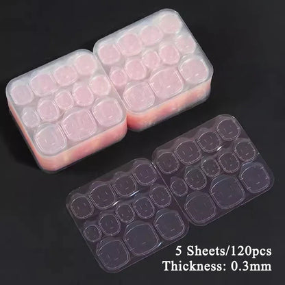 Gradient White Press Nails