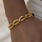 Gold Geometric Bangle Bracelet
