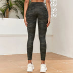 CHRLEISURE Camouflage Utility-Pocket Leggings