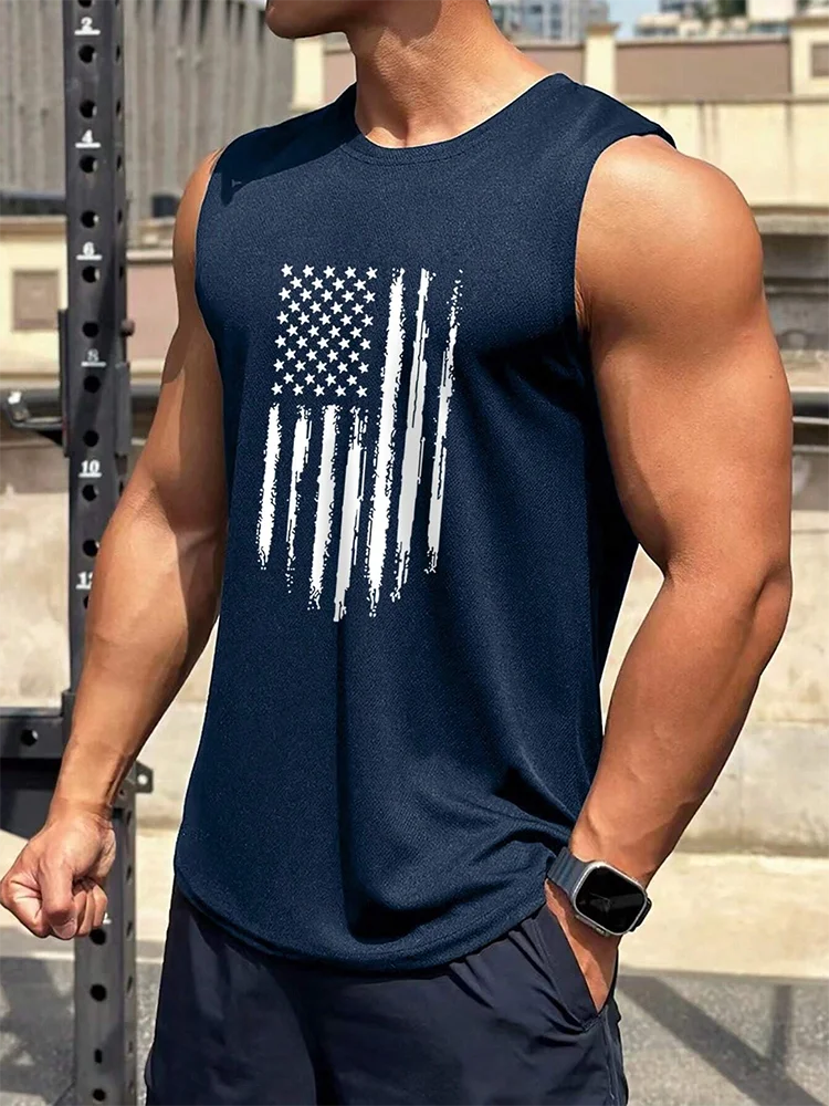 USA Flag Print Tank Top